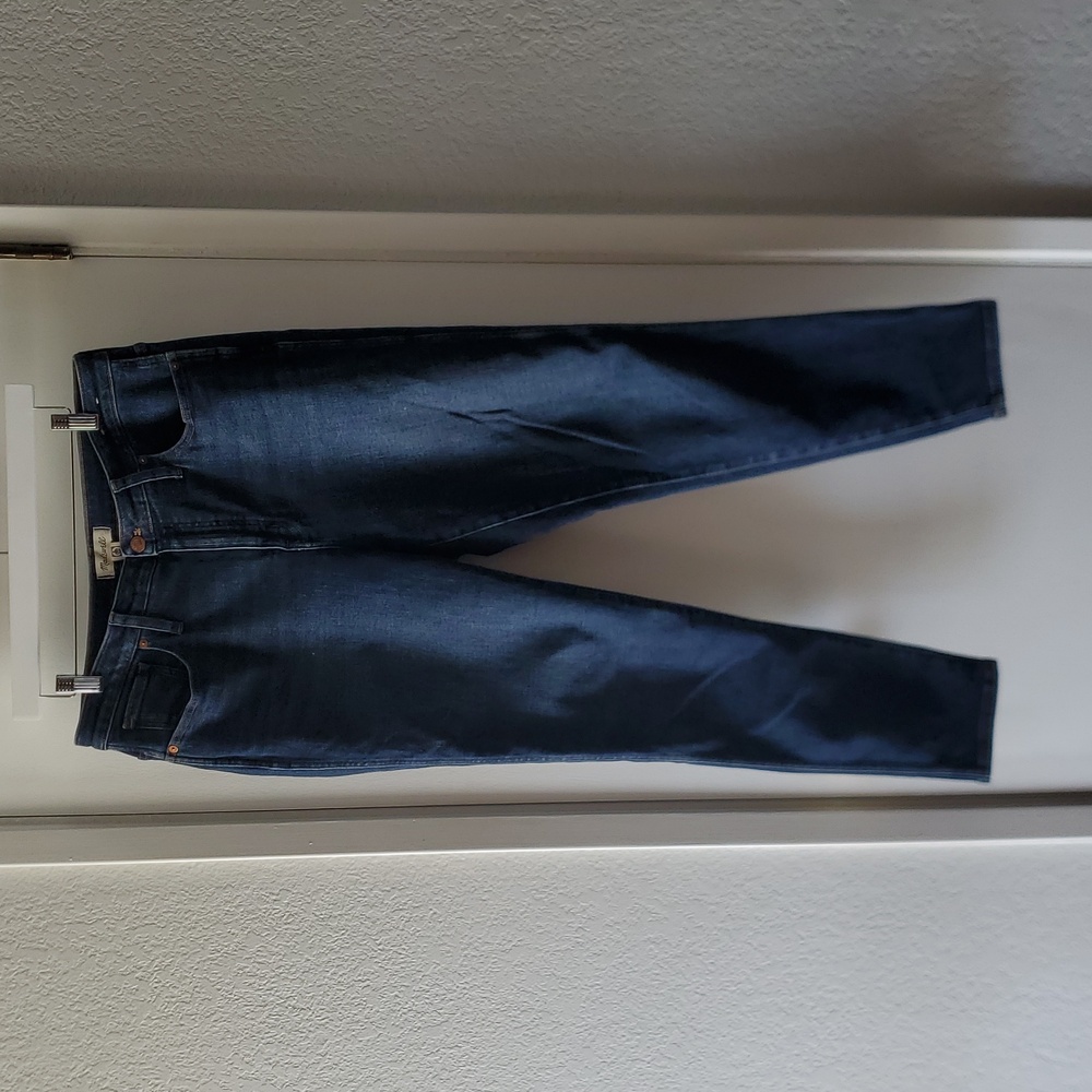 Madewell curvy high-rise skinny jeans 31 dark wash denim stretch women sexy hot - Picture 13 of 16